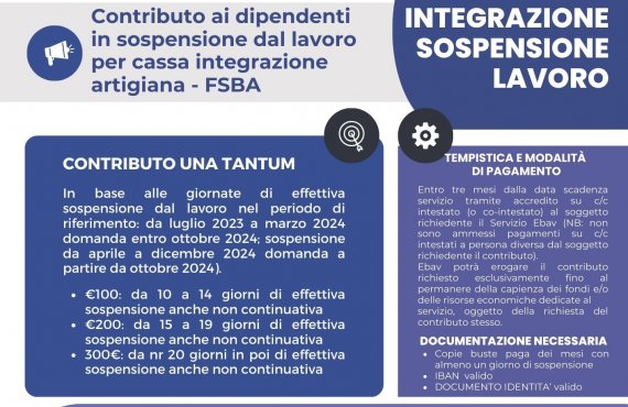 EBAV - CONTRIBUTO DA 100€ A 300€