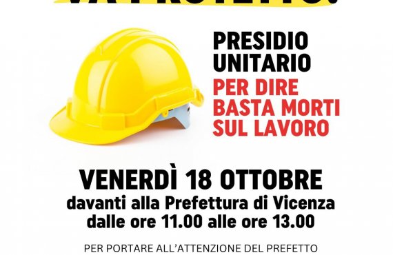 PRESIDIO alla Prefettura di Vicenza venerdì 18 ottobre ore 11.00